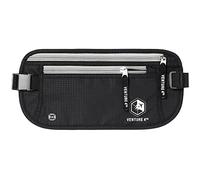 VENTURE 4TH Travel Money Belt - Keeps Your Cash Safe When Travelling - Hidden Waist Passport Holder With RFID Blocking Technology Is Designed For Superior Anti-Theft Protection and Comfort (Black)