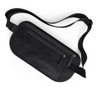 Venture 4TH Travel Money Belt - Slim Passport Holder RFID Blocking Travel Pouch to Protect Cash, Credit Cards and Travel Documents, Sleek Black, One Size, Modern