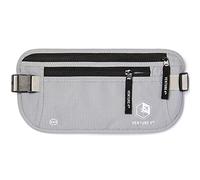Venture 4TH Travel Money Belt - Slim Passport Holder with RFID Blocking to Protect Cash, Credit Cards and Travel Documents, Silver, One Size, Modern