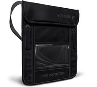 Venture 4TH Travel Wallet RFID Blocking Passport Holder 6 Pockets Slim Black One Size Modern