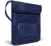 VENTURE 4TH Travel Wallet RFID Blocking Passport Holder for Women Men Secure Neck Pouch Keep Documents Safe One Size Modern