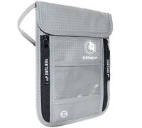 Venture4th Passport Holder Neck Pouch with RFID Blocking The # 1 Travel Wallet (Silver)