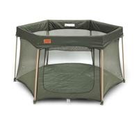 Venture All Stars Joy Award-Winning Foldable Baby Playpen - Large, Portable Play Pen for Babies & Toddlers, Breathable Mesh & Fitted Mat, Easy to Set Up, Includes Travel Bag - Green (6-36 Months)