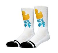 Venture Duck Off Silly Socks, Comfortable & Colorful, Reinforced Heel & Toe, Soft Terry Sole & Arch Support, Unisex Adult Crew Socks, Size S-M, Duck Off Silly Color, 1 Count
