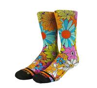 Venture - Flower Power Socks, Ultra Soft & Cute Socks, Floral Socks, Colorful Socks with Reinforced Heel & Toe, Soft Terry Sole & Arch Support, Men and Women Socks, Size M/L