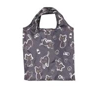 Venture Hut Foldable Reusable Shopping Bag Lucky the Black Cat