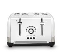 Morphy Richards Venture Retro 4 Slice Toaster, Radio Dial, Variable Browning Control, Width Slots, Removable Crumb Tray, 1900W, Polished and Nickel, 240333