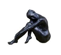 Venture Vehicles Ltd Artistic Posed Naked Sitting Woman Sculpture | Resin Home Decor