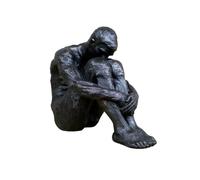 Venture Vehicles Ltd Artistic Posed Sitting Naked Man Sculpture| Resin Home Decor