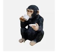 Venture Vehicles Ltd Chimpanzee Monkey Drinking Tea | Decorative Resin Ornament