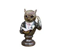 Venture Vehicles Ltd Dapper Reading Owl Bust | Resin Figurine Ornament