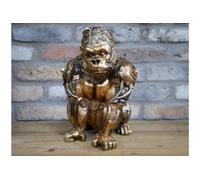 Venture Vehicles Ltd Detailed Mechanical Effect Steampunk Style Gold Gorilla Ornament | Resin