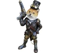 Venture Vehicles Ltd Detailed Steampunk Fox Ornament | Resin | Wearing Steampunk Top Hat