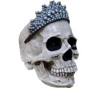 Venture Vehicles Ltd Small Resin Skull & Silver Tiara Ornament | Halloween Party | Gothic Theme