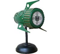 Venture Vehicles Ltd Spaceship Style Freestanding Desk Clock | GREEN | Outer Space Inspired Home Deco