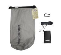 Venture Vibes | Premium Ultralight Bear Bag Kit for Backpacking | 10L Dry Bag - Neoprene Rock Sack - Reflective Slick Rope - Hanging Food Storage for Camping, Hiking, Backpacking, Thru Hiking (Grey)