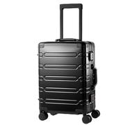 VentureVault All Aluminum Carry On Luggage 22x14x9 Airline Approved，Zipperless Luggage Premium Aluminum Suitcase Luggage, Hard Shell Carry On Luggage with Spinner Wheels, Black, 20", Basic