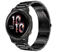 Venu 2S Band, Giaogor Quick Release Stainless Steel Metal Replacement Straps Compatible with Garmin Venu 2S Smartwatch (Black)