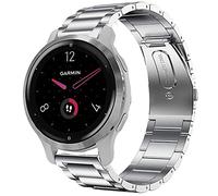 Venu 2S Band, Giaogor Quick Release Stainless Steel Metal Replacement Straps Compatible with Garmin Venu 2S Smartwatch (Silver)