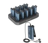 Venucast AuraClip - Universal Auracast Receiver Set (10-Pack) for Churches & Public Venues, Works with ANY Auracast Transmitter, 3.5mm AUX Bridge for Headphones & Neckloops