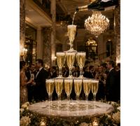 LAV 12x Clear 220ml Venue Glass Champagne Flutes - Reusable Prosecco Wine Wedding Party Drinking Glasses Gift Set
