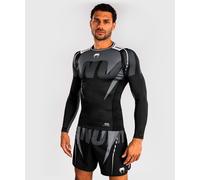 Venum Adrenaline Long Sleeve Rashguard T-Shirt Black Grey White - XXL
