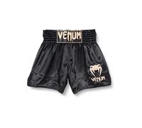 Venum Men Classic Muay Thai Shorts - Black/White, Small