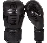 Venum Elite Adults Boxing Gloves, Black (Black Matt/Black), 10 Oz