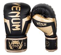 Venum Elite Adults Boxing Gloves, Black,Gold, 8 Oz