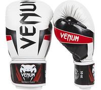 Venum Elite Boxing Gloves - Ice/Black/Red, 10 oz