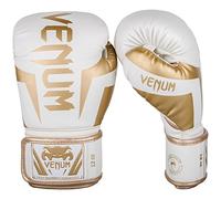 Venum Elite Boxing Gloves - White/Gold, 8 Oz