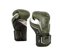 Venum Elite Evo Boxing Gloves - Khaki, Silver - 8 oz