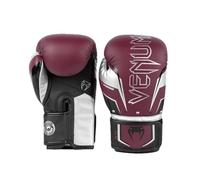 Venum, Elite Evo Boxing Gloves, Unisex Adult, 14 Oz, Burgundy/Silver