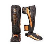 Venum Elite Evo Shin Guards-Black/Bronze - L