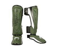 Venum, Elite Evo Shin Guards, Men's, L, Khaki/Silver
