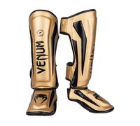 Venum, Elite Standup Shin Guards, Men's, L, Gold/Black