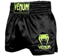 Venum Mens Classic Muay Thai Shorts, Black/Neo Yellow, XL EU