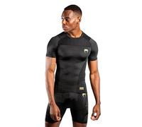 Venum Men's G-fit Rash Guard Short Sleeves, Black Gold, L