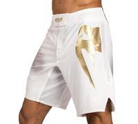 Venum Men's Light 5.0 Fight Shorts, White/Gold, X-Small