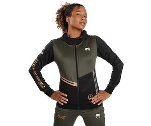 Venum, UFC Adrenaline Fight Week Women’s Zip Hoodie, Women's, L, Khaki/Bronze