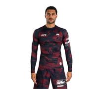 Venum UFC Zenith Men's Navy Blue/Burgundy/Silver Authentic Fight Week Performance Short Sleeve T-Shirt - S