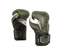 Venum unisex adult Elite Evo Boxing Gloves, Khaki/Silver, 10oz US