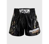 Venum VTC Flames Muay Thai Shorts Black Yellow White - XXL