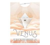 Venus Cloud 9 Observatory NASA Space Tours Travel Art Print Canvas Premium Wall Decor Poster Mural