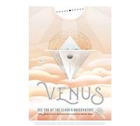 Venus Cloud 9 Observatory NASA Space Tours Travel Premium Wall Art Canvas Print 18X24 Inch