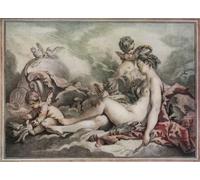 Venus crowned by Cupid after the painting by Boucher. From The Connoisseur Illustrated Sept-Dec 1916. Poster Print by Hilary Jane Morgan (18 x 12)