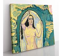 Venus In The Grotto by Koloman Moser Classic Painting Canvas Wall Art Print Ready to Hang, Framed Picture for Living Room Bedroom Home Office Décor, 50x50 cm (20x20 Inch)
