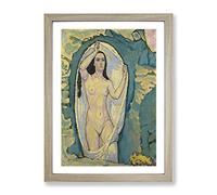 Venus In The Grotto By Koloman Moser Classic Painting Framed Wall Art Print, Ready to Hang Picture for Living Room Bedroom Home Office Décor, Oak A2 (64 x 46 cm)