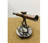 Venus IncorporationNautical Solid Brass Theodolite Alidade Table Compass Telescope Antique Finish Collectible Working Alidade Decorative Gift