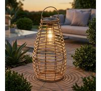 Venus Natural Rattan Solar Garden Lantern